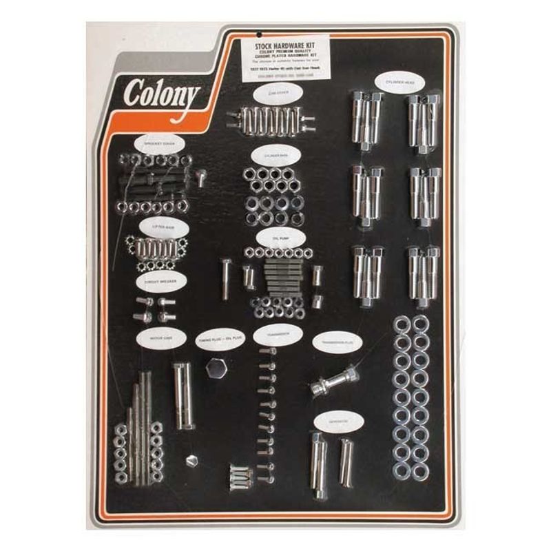 Skruvsats Colony 45" SV WITH CAST IRON HEADS krom