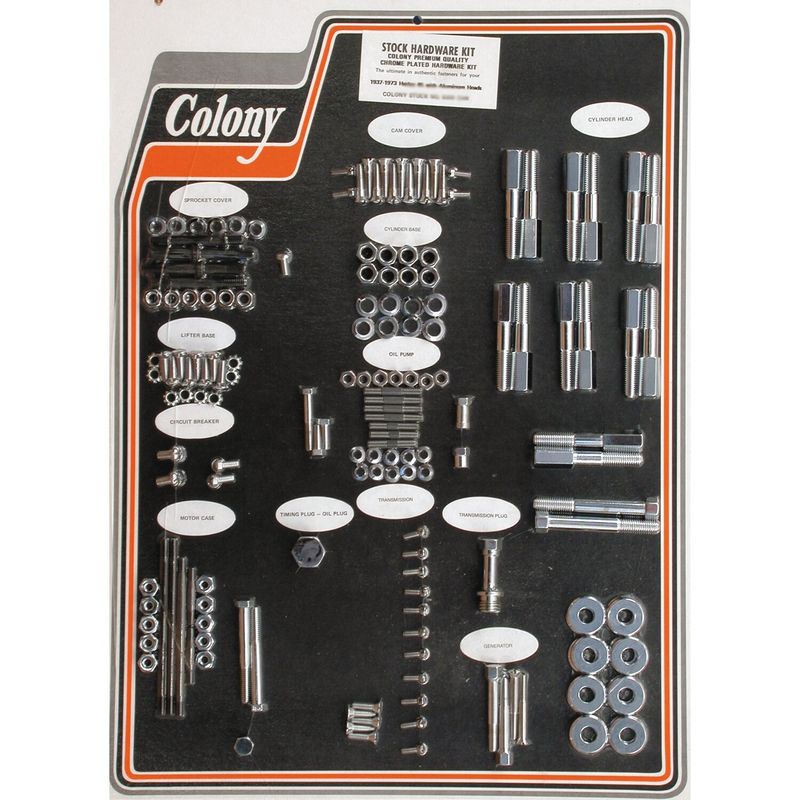 Skruvsats Colony krom 45" SV WITH ALUMINUM HEADS 37-73