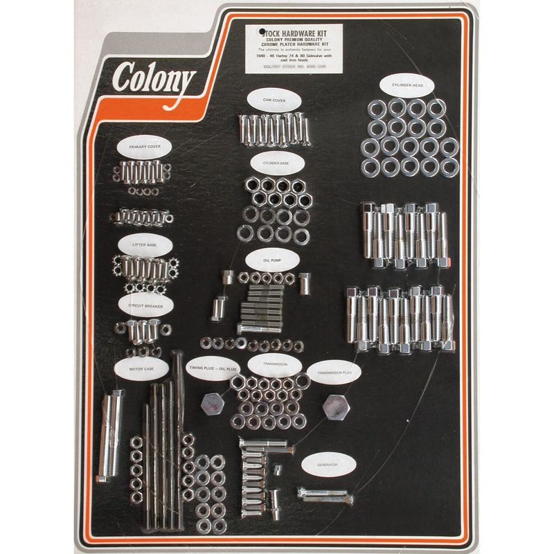 Skruvsats Colony 74"/80" U models WITH CAST IRON 8305 CHR