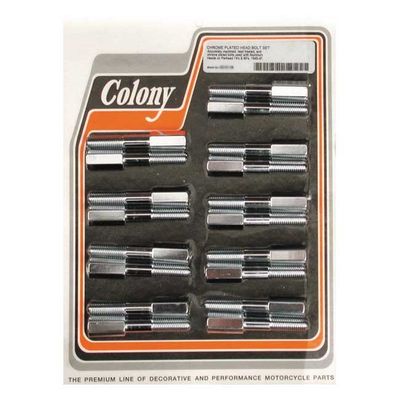 Topplocksskruvsats Colony krom aluminium 74"/80" SV Big Twin 37-48