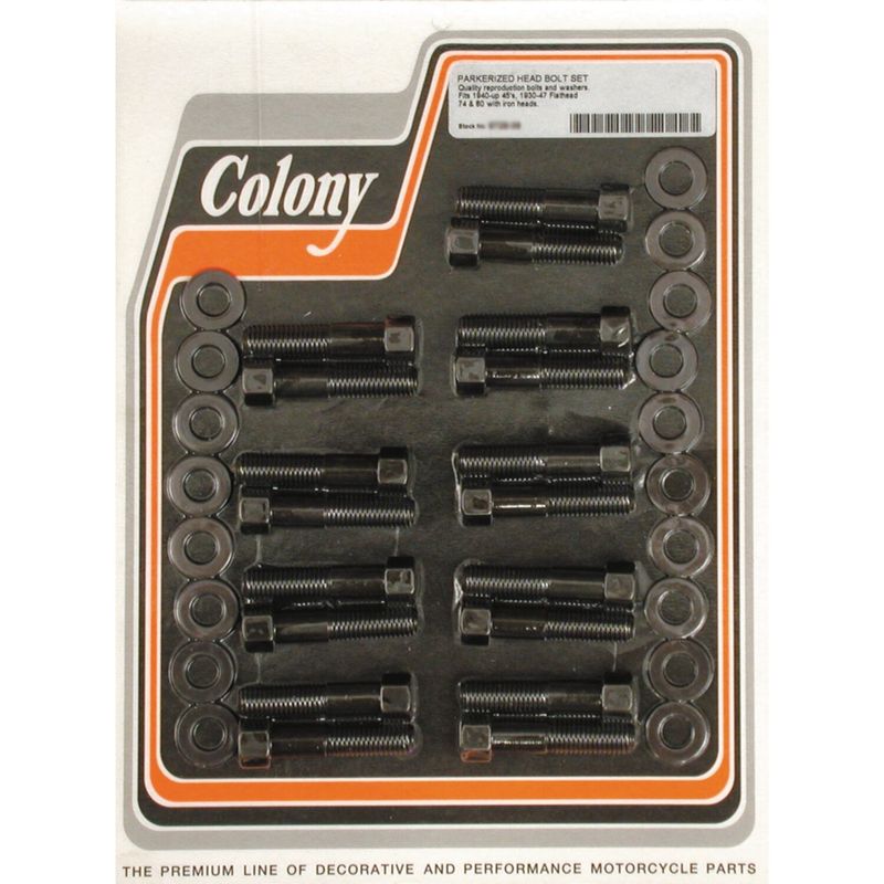 Topplocksbultsats Colony gjuten 74"/80" SV Big Twin 37-48 svart