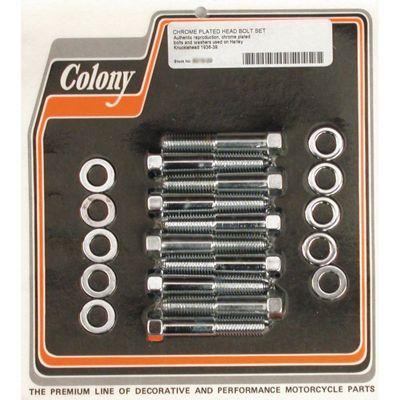 Topplocksskruvsats Colony krom Knucklehead 36-39