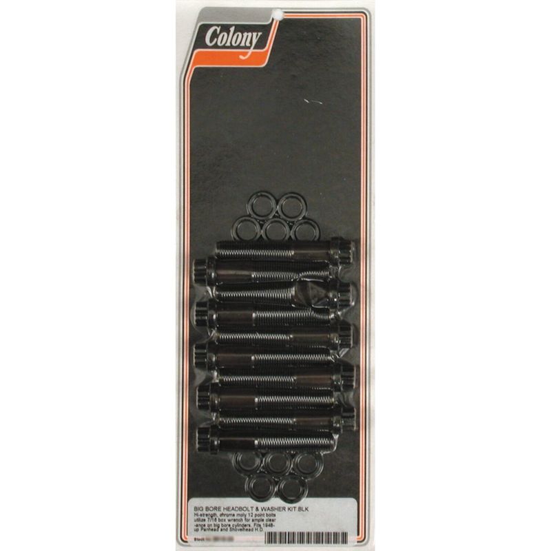 Topplocksbultsats Colony 12 big bore PAN, SHOVEL 48-84 svart