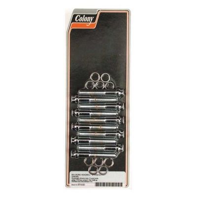 Topplocksbultsats Colony 12 big bore PAN, SHOVEL 48-84 krom