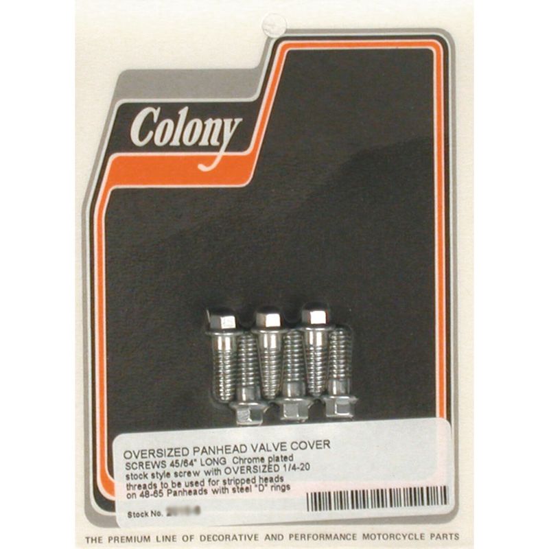 Skruvsats kåpa Colony kort Panhead 48-65 (6-pack) krom