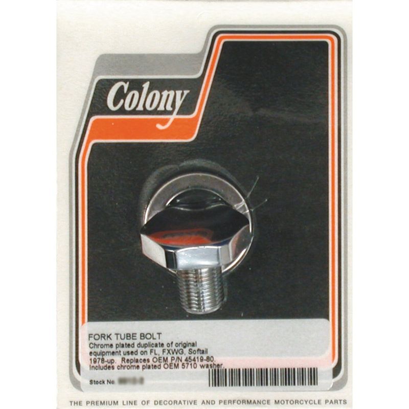 Skruv lock Colony 41mm platt krom L77-84 FL