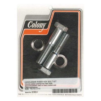 Bult riser Colony 1/2-13x2 1/2" universal krom