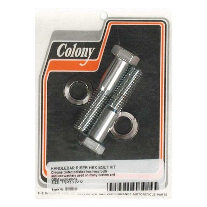 Bult riser Colony 1/2-13x2 1/2" universal krom