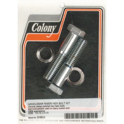 Bult riser Colony 1/2-13x2 1/2" universal krom