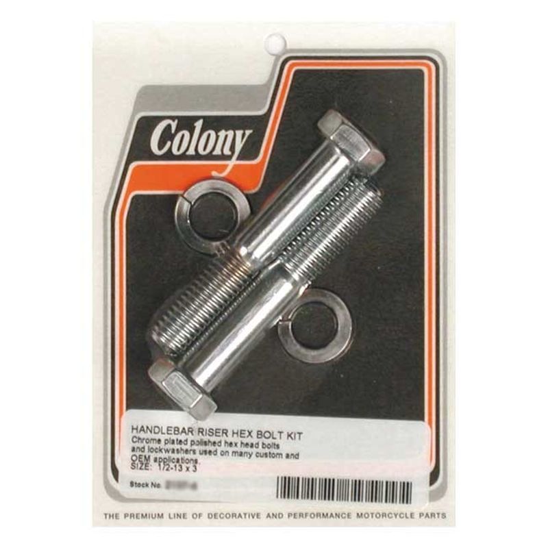 Skruv riser Colony 1/2-13x3" krom universal 2137-4
