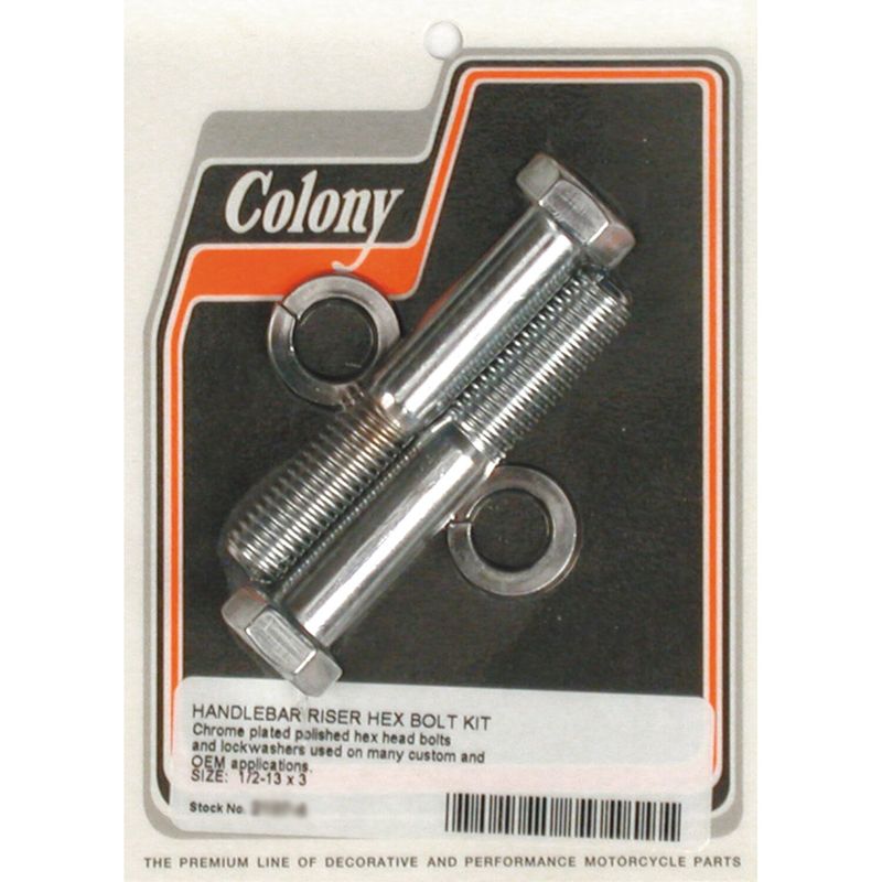 Skruv riser Colony 1/2-13x3" krom universal 2137-4