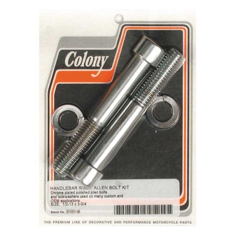 Skruv riser Colony 1/2-13x3 3/4" krom universal 2131-4