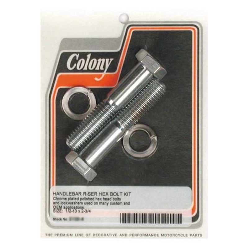 Bult riser Colony 1/2-13x2 3/4" universal krom