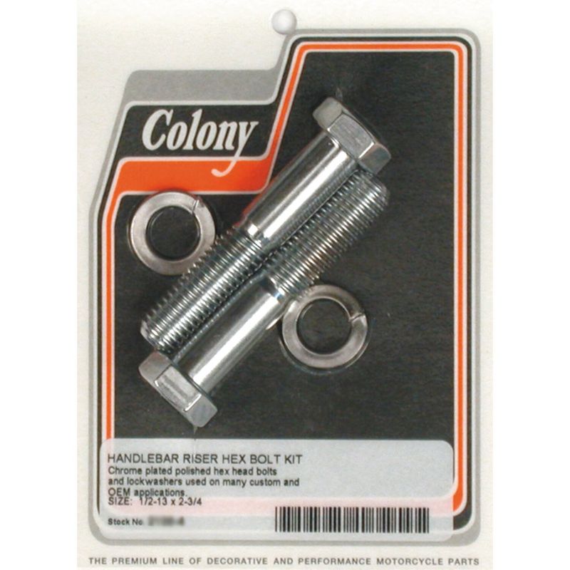 Bult riser Colony 1/2-13x2 3/4" universal krom