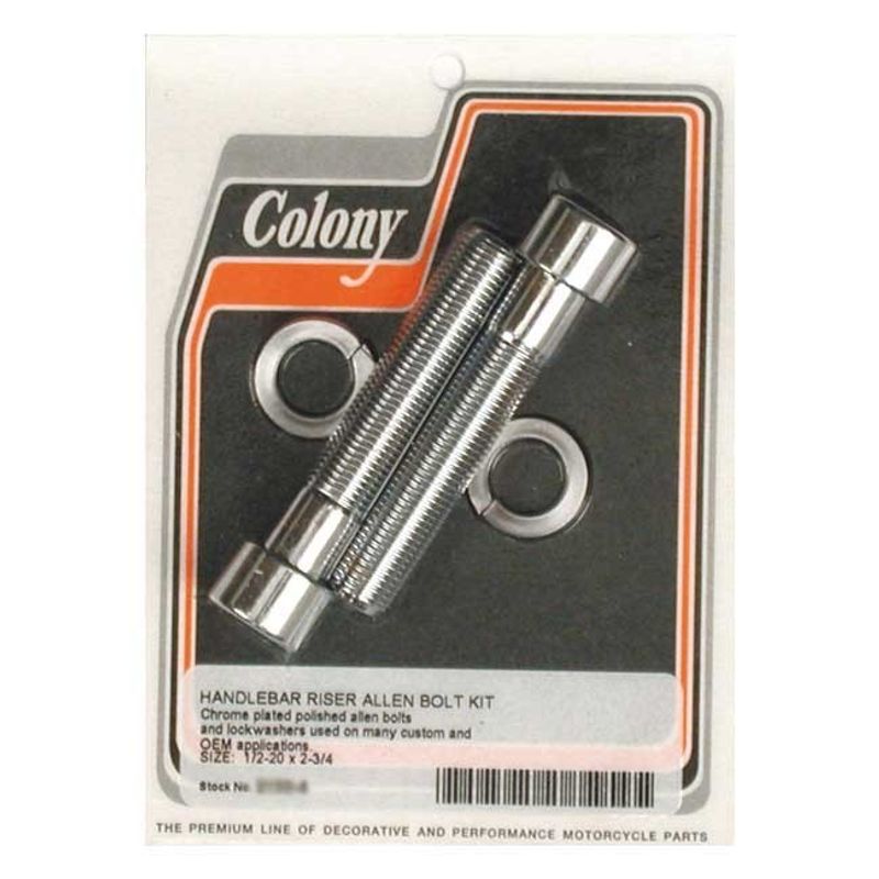 Bult riser Colony 1/2-20x2 3/4" universal krom