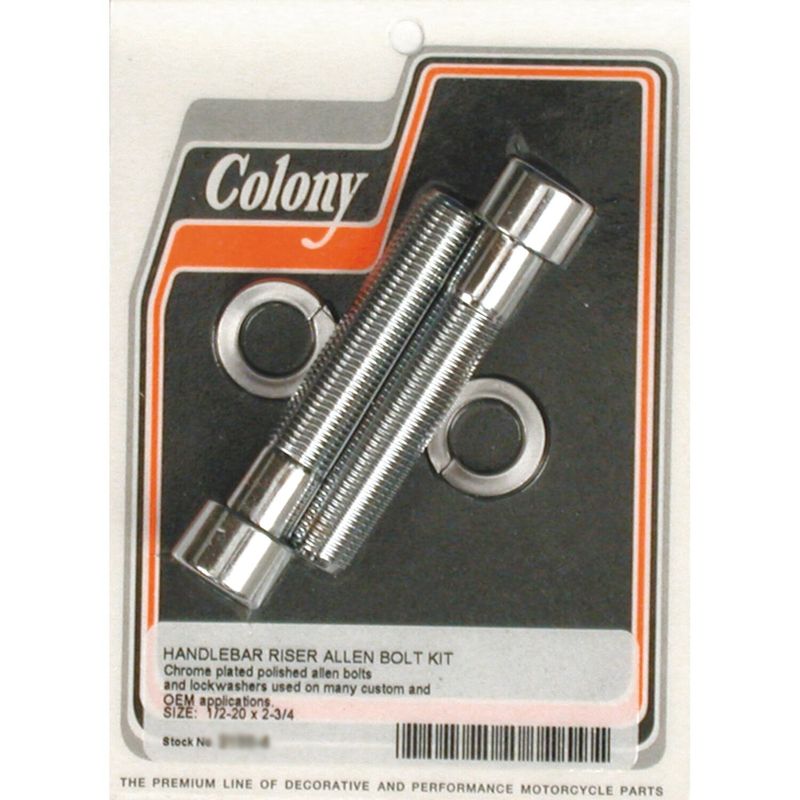 Bult riser Colony 1/2-20x2 3/4" universal krom