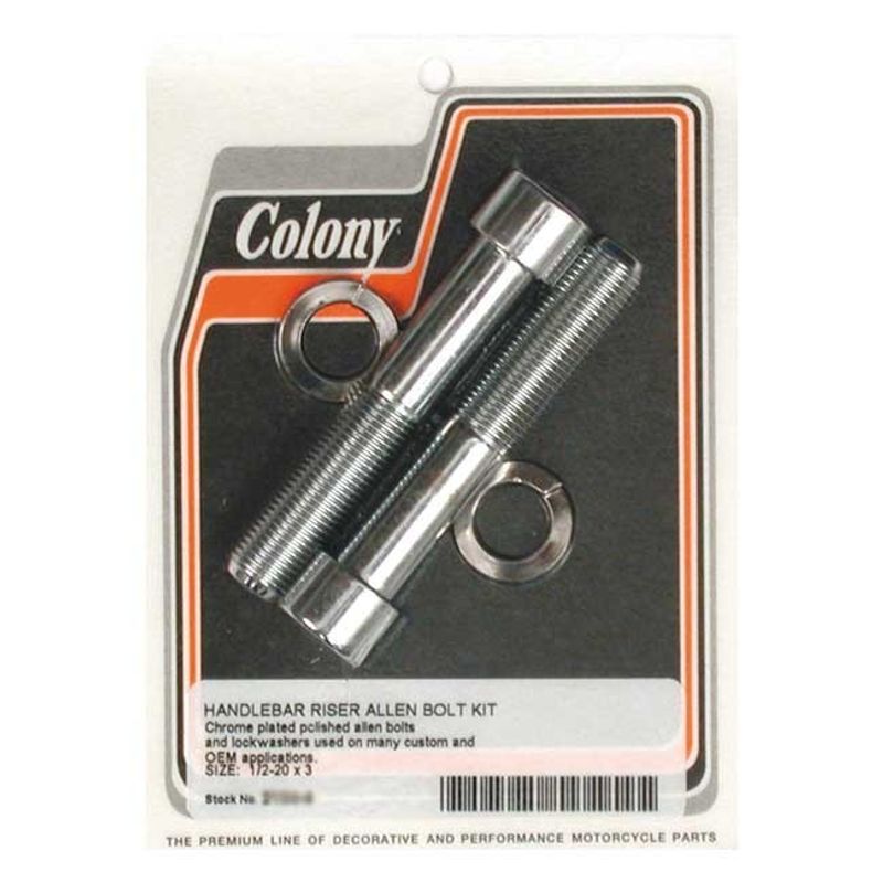 Skruv riser Colony 1/2-20x3" krom universal 2134-4