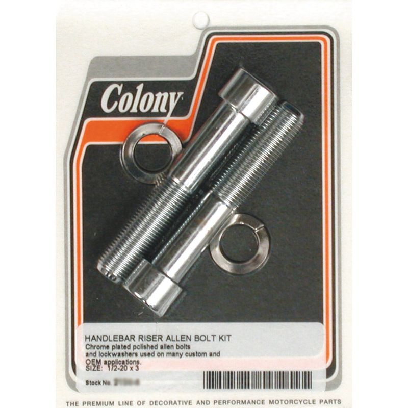 Skruv riser Colony 1/2-20x3" krom universal 2134-4
