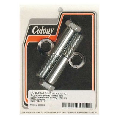 Skruv riser Colony 1/2-20x3" krom universal 2244-4