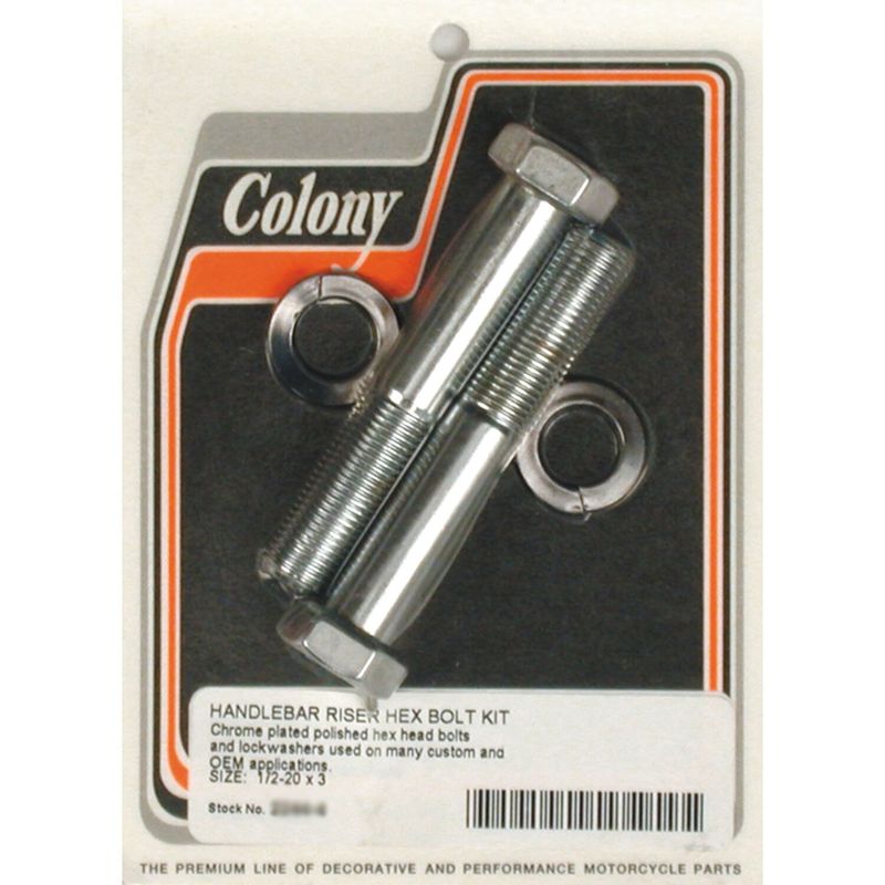 Skruv riser Colony 1/2-20x3" krom universal 2244-4