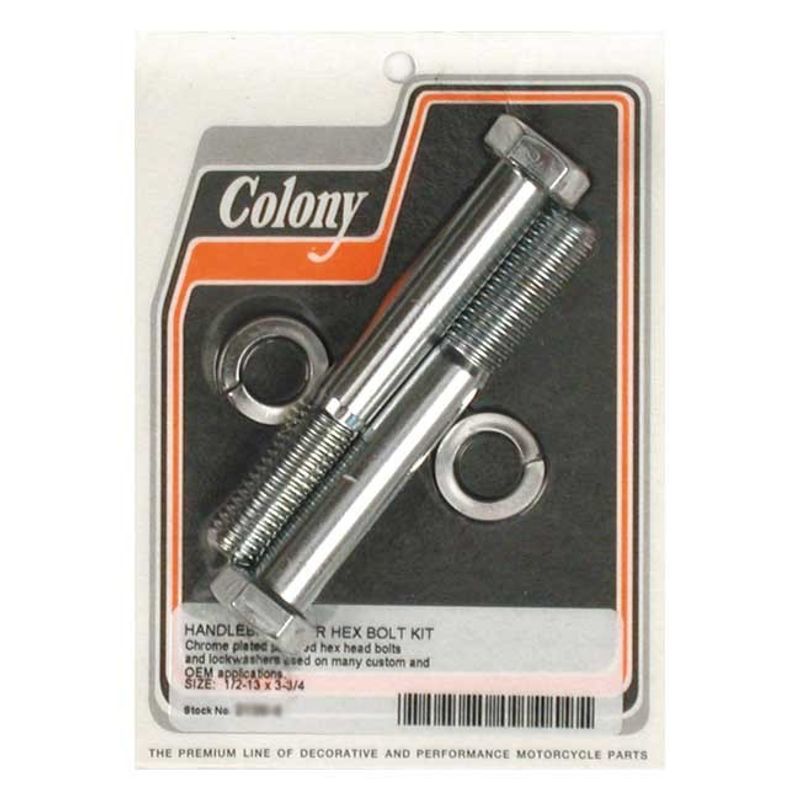 Skruv riser Colony 1/2-13x3 3/4" krom universal 2139-4
