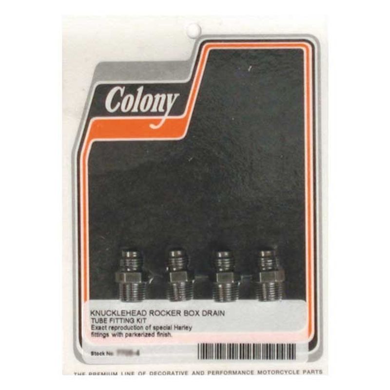 Nipplar oljeretur ventilkåpa Colony svart Knucklehead 36-47 (4-pack)