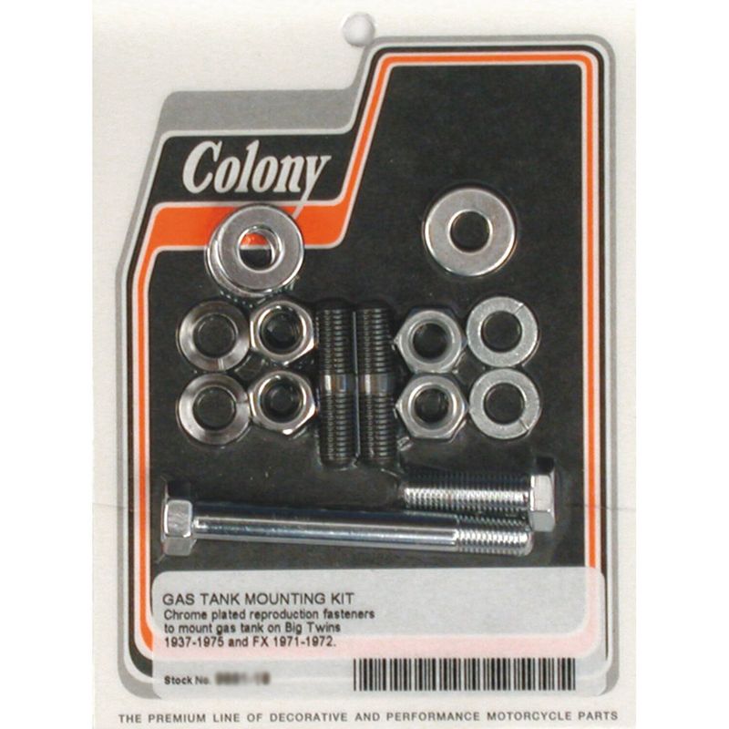 Monteringssats bensintank Colony Big Twin 37-75 krom