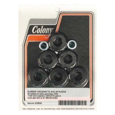 Gummi- och distanssats bensintank Colony Softail 84-99