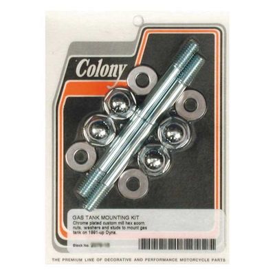 Monteringssats bensintank Colony Acorn krom Dyna 91-05
