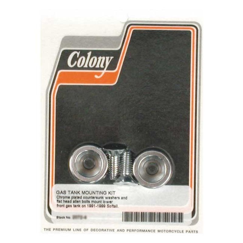 Monteringssats bensintank fram Colony krom Softail 84-99
