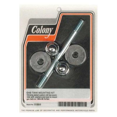 Monteringssats bensintank Colony Acorn krom Softail 84-99