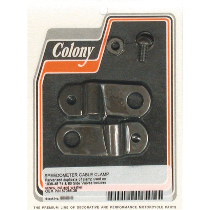 Klammer vajer Colony svart 74"/80" Flathead Big Twin 39-48