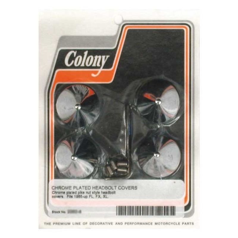 Skruvkåpssats Colony Pike krom L85-17 Big Twin (4-pack)