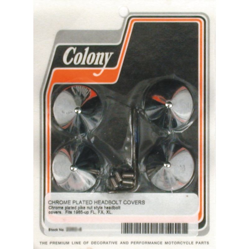 Skruvkåpssats Colony Pike krom L85-17 Big Twin (4-pack)