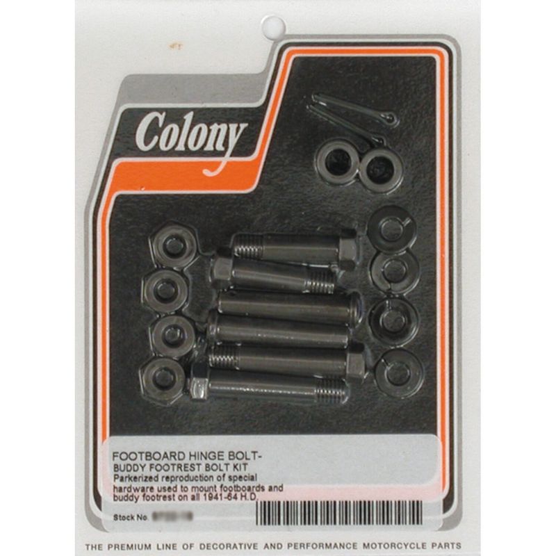 Monteringssats fotpinne Colony svart H-D 41-64