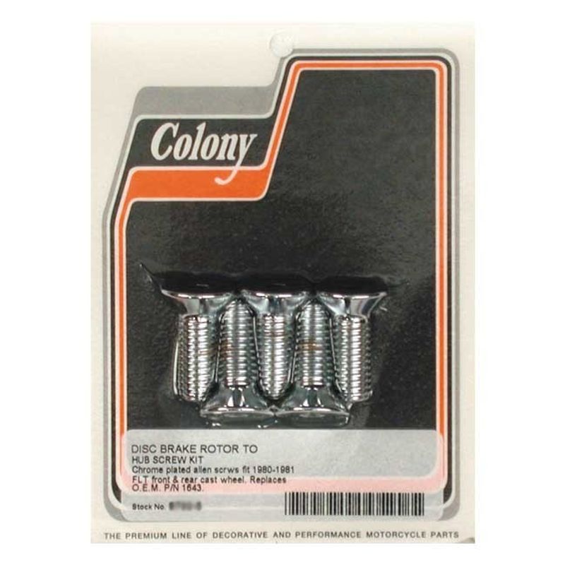 Skruvsats bromsskiva Colony FLT/Touring 80-81 (5-pack)