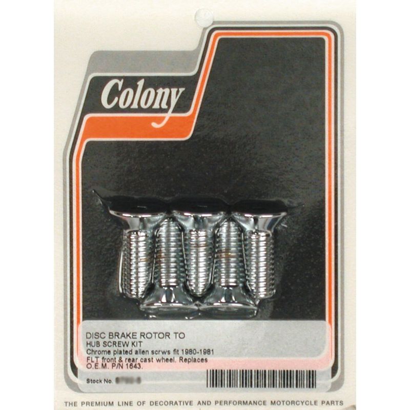 Skruvsats bromsskiva Colony FLT/Touring 80-81 (5-pack)