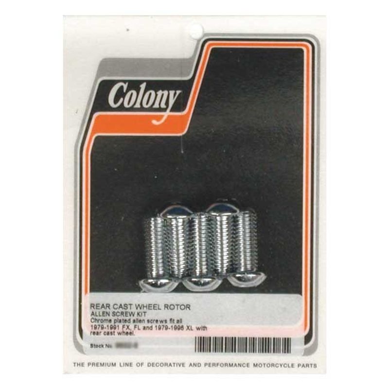Skruvsats bromsskiva bak Colony Buttonhead FX, FL 79-91 (5-pack)