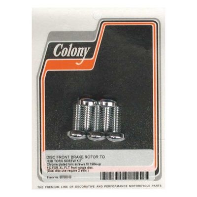 Skruv bromsskiva fram Colony krom FX 84-15 (5-pack)