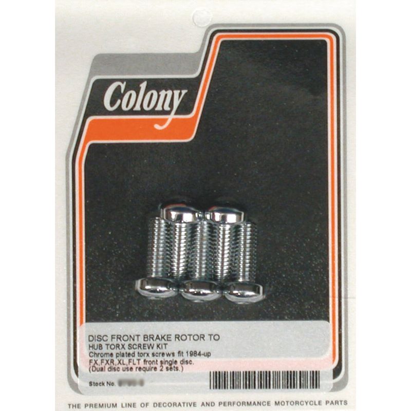 Skruv bromsskiva fram Colony krom FX 84-15 (5-pack)