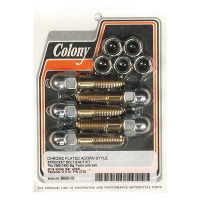 Skruv- och muttersats Colony krom Big Twin 85-92 8843-10