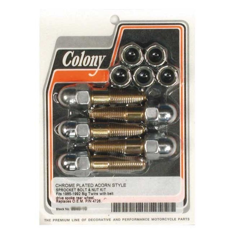 Skruv- och muttersats Colony krom Big Twin 85-92 8843-10