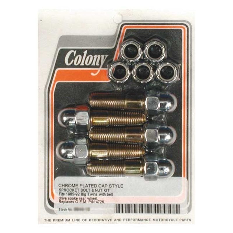 Skruv- och muttersats Colony krom Big Twin 85-92 8844-10