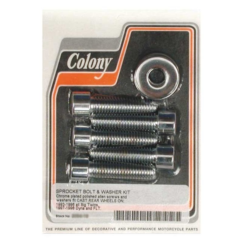 Bultsats drev Colony 7/16 Cast rear wheels all Big Twin m.fl. polerad