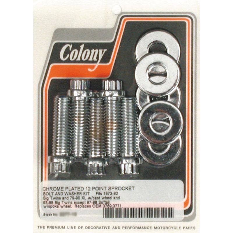 Skruvsats drev Colony krom Big Twin 73-92 2277-10