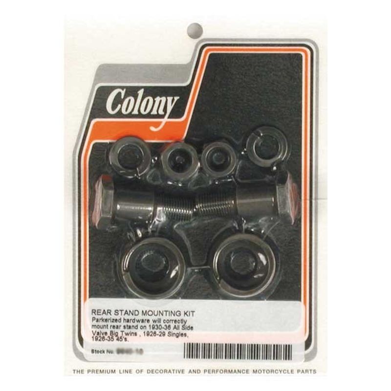 Monteringssats stöd bak Colony svart Big Twin Flathead 30-36