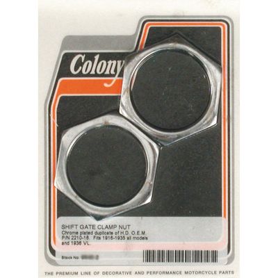 Muttrar klammer Colony krom 1916-1935 all H-D (2-pack)