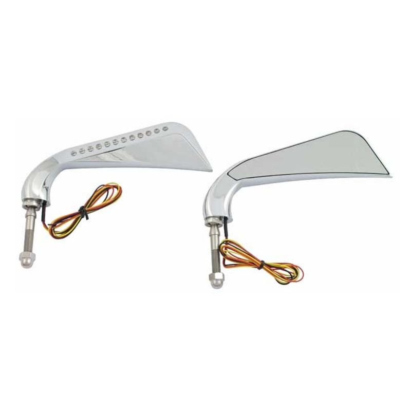 Spegel blinkers MCS California LED krom