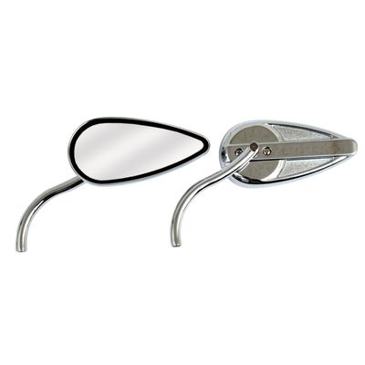 Speglar MCS retro droppform krom rund stam 65-UP H-D