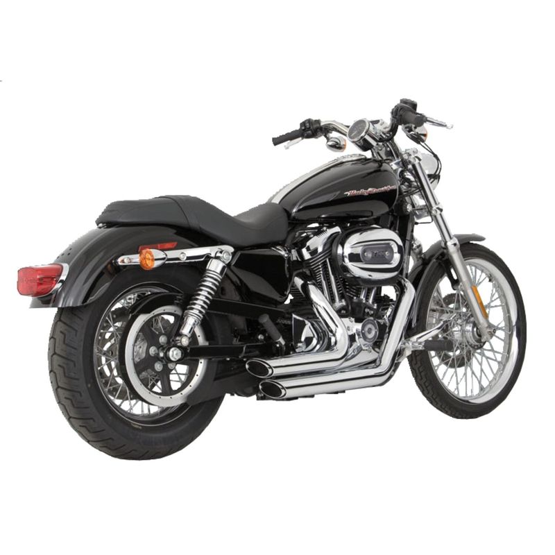 Avgassystem Vance & Hines Shortshots Staggered 2-1/2" krom XL Sportster 04-13